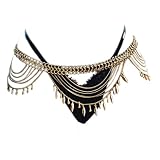 Fashion Bikini Waist Chain Beach Belly Body Chains Waist Chain Body Accessory for Women (Gold)
