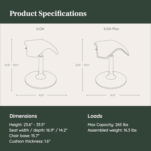 Image of Branch Saddle Stool, Height-Adjustable Active Seat with Ergonomic Design