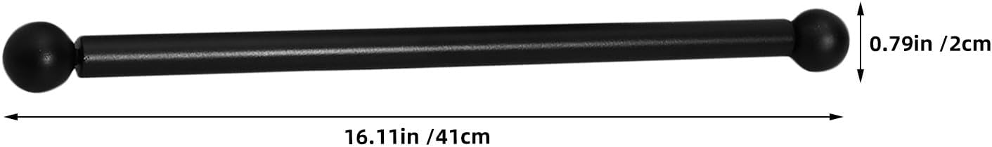 KICHOUSE 4pcs Lamp Post Cross Arm with 3mm Removable Knobs - 16 Inch Outdoor Lamp Post Mounting Bar - Steel Ladder Rest Flag Bracket Rod for Garden Party Lighting