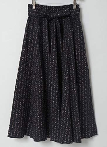 Amazon クリスプ Crisp フラワーパネルスカート ネイビー F スカート 通販