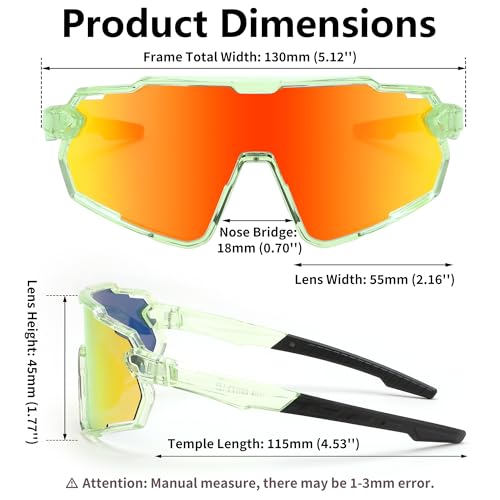 FEISEDY Kids Teens Baseball Polarized Sunglasses Lightweight Frame UV400 Sports Cycling Shades for Boys Girls B0190 — view 6