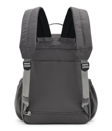 Image of Baggallini Women's Tribeca Expandable Laptop Backpack Opal Grey Twill One Size