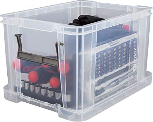 Whitefurze Allstore Container with Silver Clamp, Plastic, Natural, 5 Litre