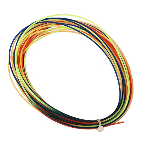 Corda de Raquete de Tênis Arco-íris, Fio de Raquete de Tênis, Fibra Composta Antidesgaste, PU Elásti