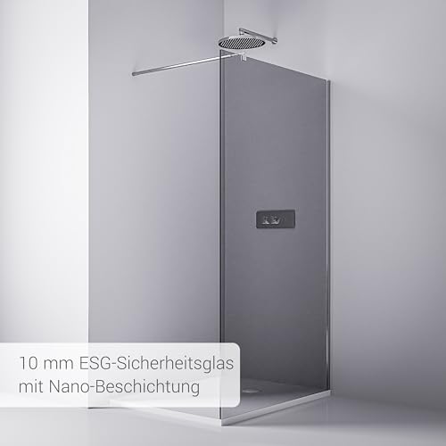 Glas Duschwand Bernstein Duschabtrennung 900mm aus ESG Glas