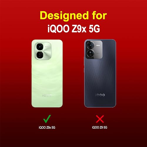 Image of amazon basics Back Case Cover for iQOO Z9x 5G | Compatible for iQOO Z9x 5G Back Cover | Liquid Silicon Magic Case with Camera Protection | Red