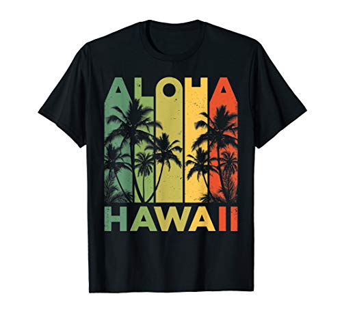 Aloha Hawaii Hawaiian Island T shirt Vintage 1980s Throwback T-Shirt