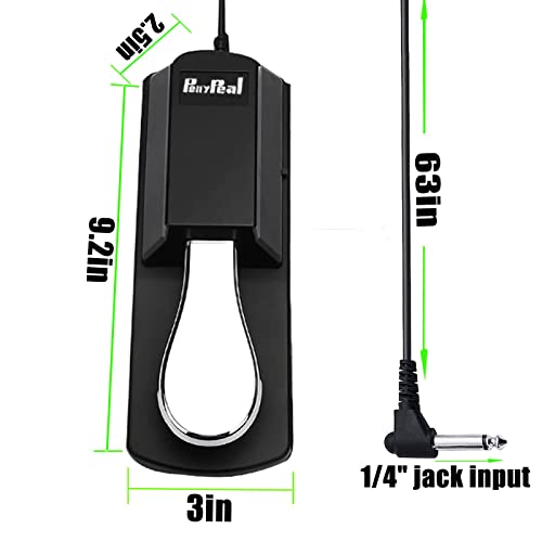 Penypeal Upgraded Sustain Pedal Universal Pedal For Keyboards Digital Pianos Foot Pedal 6 Ft Cable，Better Noise Reduction,Anti-Slip #TOP6