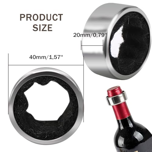Ryaupy 4pcs Anillos de Goteo de Acero Inoxidable - Reutilizables Anillo Antigoteo para Botellas de Vino - Accesorios de Vino para Bares, Restaurantes, Hogar, Navidad, Festivales, etc - imagen 2
