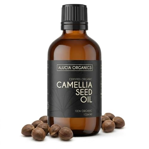 Alucia Organics Huile de graines de camélia certifiée biologique – Pure, naturelle, pressée à froid, végétalienne, sans cruauté envers les animaux,...