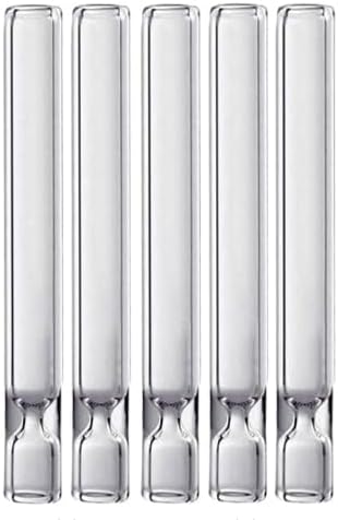 5 Pieces Borosilicate Blowing Tubes 4in Long High heat resistance, acid and alkali resistance, and good stability