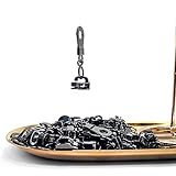 Sawoake 50PCS #5 Black Metal Handle for Nylon Coil Handle Charm for Purse Handbag Craft Sewing Luggage Bag Bulk