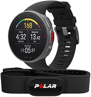 Polar Vantage V – Premium-Multisportuhr mit GPS Pulsuhr H10, optischer Pulsmessung und extrem langer Akkulaufzeit – Multisport und Triathlontraining – Herzfrequenz-Messgerät, Wasserdicht