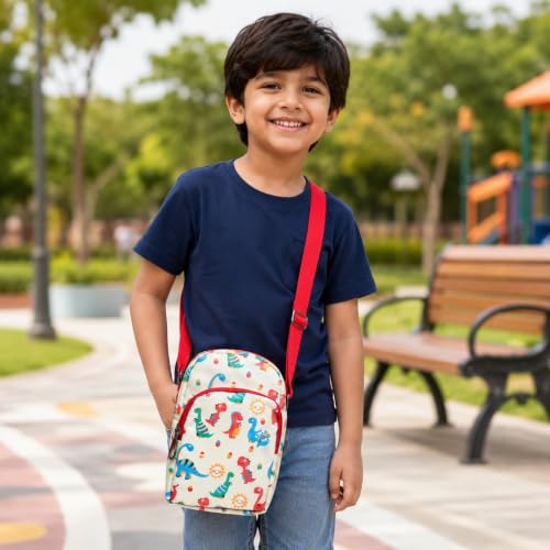 Image of Asera Kids Messenger Bag for Girls | Adjustable Crossbody Sling Bag with Front Pocket | Lightweight Travel Shoulder Bag for School, Picnic & Daily Use