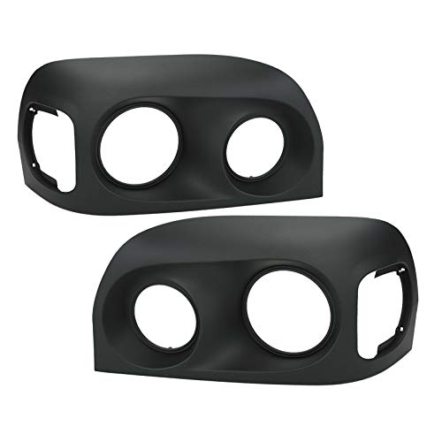 Easyberg Headlight Bezels Left & Right Side Compatible With 1996-2009 Freightliner Century Class Black #TOP19