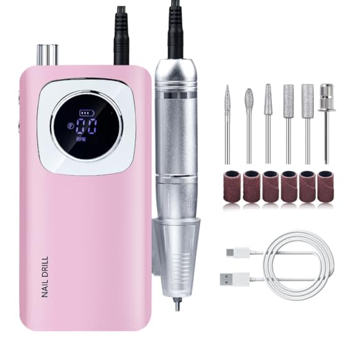 Taladro de uñas de 45000 rpm para limar gel acrílico con brocas
