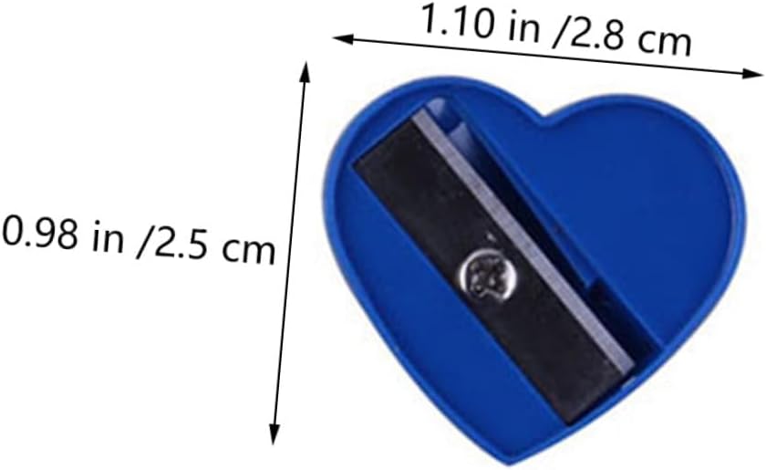 Heart Plastic Pencil Sharpener 60pcs for Eyebrow Travel Use