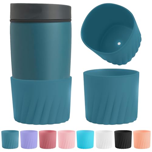 Frokolla Silicone Boot for Owala SmoothSip Slider Coffee Tumbler 20oz 12oz, 2pcs Silicone Anti-Slip Sleeve for Travel Coffee Mug, Protective Accessories for Owala (OP24-SLB1)