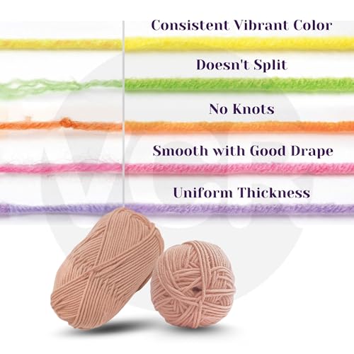 Image of VCR Pastel Pink Yarn, 100 Grams Hank, 190 Meters Length, Acrylic Ball for Crochet and Knitting, Soft Crosia Threads, Pack of 1 Yarn, Suitable for DIY Crafts