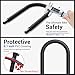 Sportneer Bike U Lock - 18mm Shackle Heavy Duty Bike Lock with 6ft Security Cable - Bicycle U-Locks with Sturdy Mounting Bracket for Road, Mountain, Electric and Folding Bike, Size 9.85''x6.3''