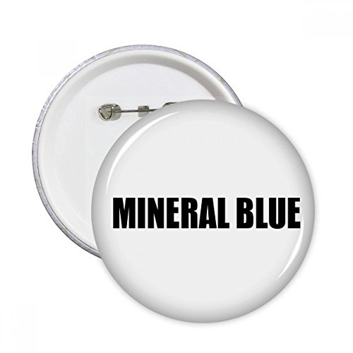 Le cadeau de couleur bleu minéral original avec ce pins badge bouton rond noir DIYthinker