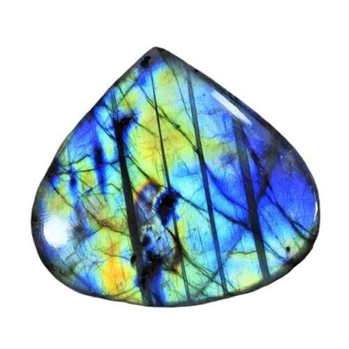 Cabochon labradorite naturelle 44x42mm, fini les pierres ternes pour vos créations de bagues