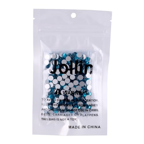 Image of Jollin Crystal Flatback Rhinestones Gems for Crafts 6.4mm SS30, Blue Zircon | Glue Fix, 288pcs Glass Rhinestones for Bedazzling, Clothes, Tumblers, Nail Art, Shoes, Bags, Caps & Accessories Decoration