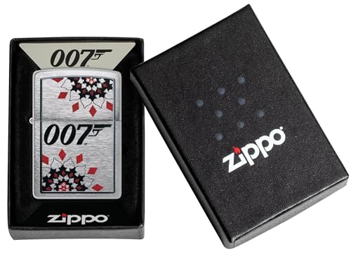 Image of Zippo James Bond Windproof Lighter - 007 Logo Color Image Design on Street Chrome, Refillable