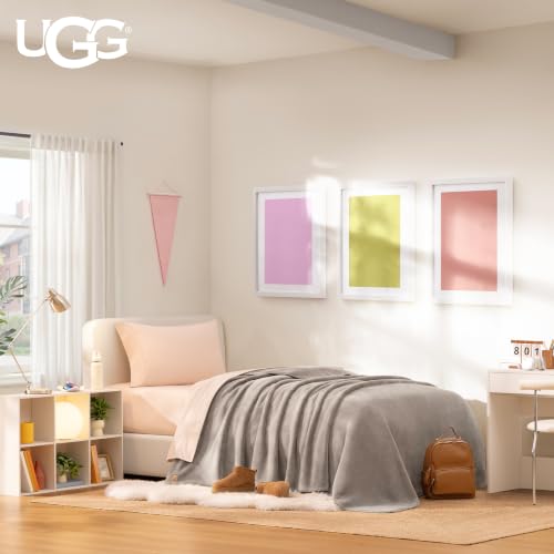 Image of UGG Whitecap Twin Blanket, Plush Fleece, 66 inch x 90 inch, Gray