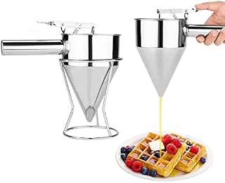 Funnel Piston Funnel Stainless Steel Conical Funnel Kitchen Funnel Cooking Funnel Syrup Funnel Batter Dispenser Whipped Cream Dispensers Baking Cake Desserts Cooking Funnel With Shelf