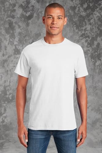 Gildan Men's Heavy Cotton T-Shirt, White, X-Large (Pack of 6)2