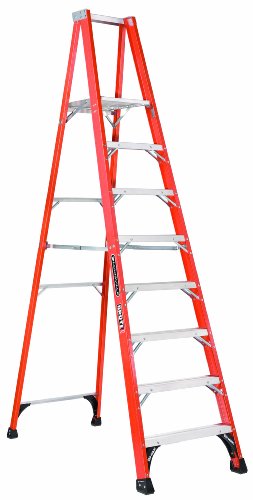 Louisville Ladder FP1410HD Fiberglass Platform Ladder, 10 Feet, 375 Pound Duty Rating