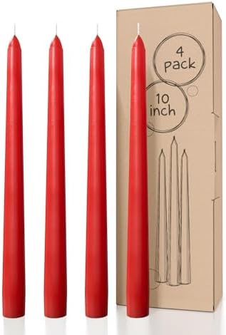 12 Pc Green LED Taper Candles - Flameless, Dripless Battery Operated Candles For Weddings, Halloween, Dining (10.83")