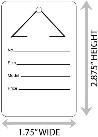 Large (1.75" X 2.875") White Button Slot Merchandise Tag. Case of 2,000 Tags.