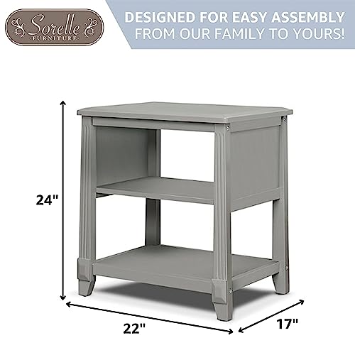 Image of Sorelle Furniture Berkley Baby Dresser - Dresser for Nursery, Kids Bedroom Furniture, Dresser Drawers, Nightstand for Child's Room with Drawers, Nursery Furniture for Infant-Weathered Gray