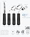 BaseSmall Adaptive Utensils (4-Piece Set) Weighted 7 oz - 42° Angled Utensils for Parkinson's Patients, Hand Tremors, Arthritis & Elderly - Eating Utensils for Elderly (Black: Left Handed)