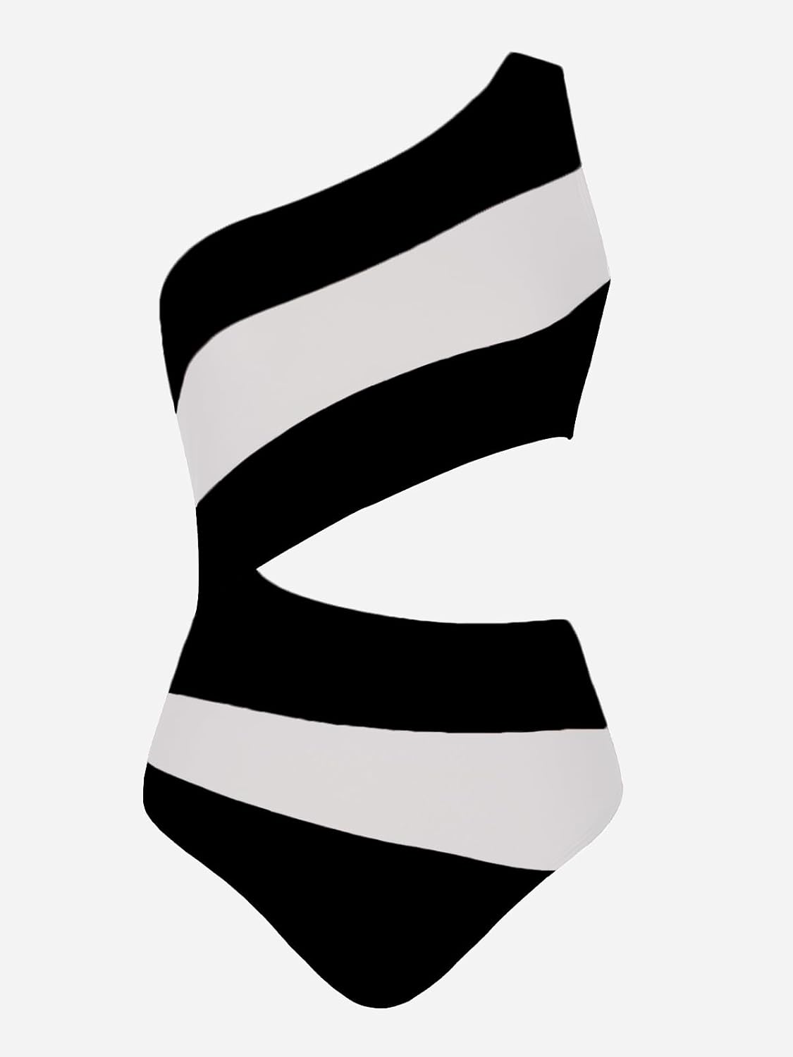 CUPSHE Women's One Piece Swimsuit One Shoulder Bathing Suit Cutout Color Block Swimwear - Image 6