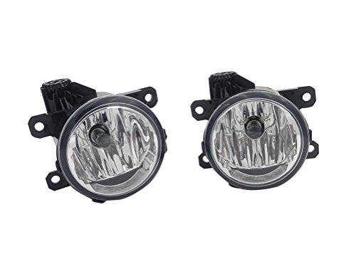1Pair Clear Bumper Fog Lights LH+RH Generic fit for ford Edge 2015-2017