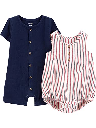 Image of Simple Joys by Carter's baby-boys Button Rompers, Pack of 2