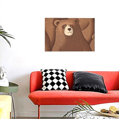 Toile ours marron moderne pour créer une ambiance cocooning chez soi