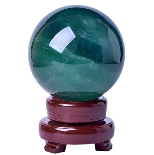 Figurine en sphère de fluorite verte, cadeau idéal de décoration ésotérique