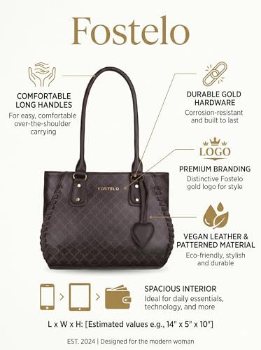 Image of Fostelo Women's Buenos Satchel Tote Handbag for Women | Ladies Purse | Stylish Shoulder Bag | Gift For Women