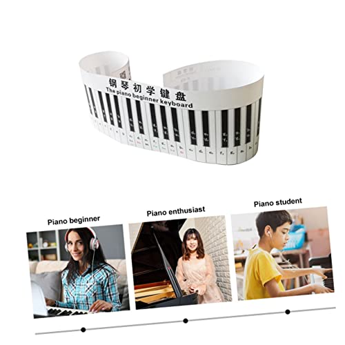 Abaodam Clavier de piano simulé clavier de pratique du piano clavier de bureau claviers instrument piano enfant autocollant de piano pour débutant Clavier de piano de bureau 3D PVC Black - Les Beatles, Paul McCartney, John Lennon, RIngo Starr, George Harrison Abaodam Clavier de piano simulé clavier de pratique du piano clavier de bureau claviers instrument piano enfant autocollant de piano pour débutant Clavier de piano de bureau 3D PVC Black – Image 4