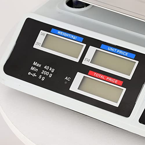 Báscula comercial digital para banco 40kg con LCD miniatura 4