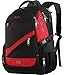 Price comparison product image MATEIN Travel Laptop Backpack, 17.3 Inch Water Resistant Work Rucksack TSA Business work Backpacks, Durable Stylish School Laptop Bag Mens with USB Charging Port and Headphone Hole, Black& Red