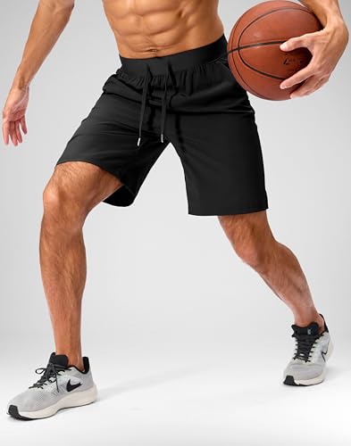 Image of Soothfeel Men's Running Shorts with Zipper Pockets 9 inch / 7 inch / 5 inch Quick Dry Eight Basketball Gym Workout Athletic Shorts