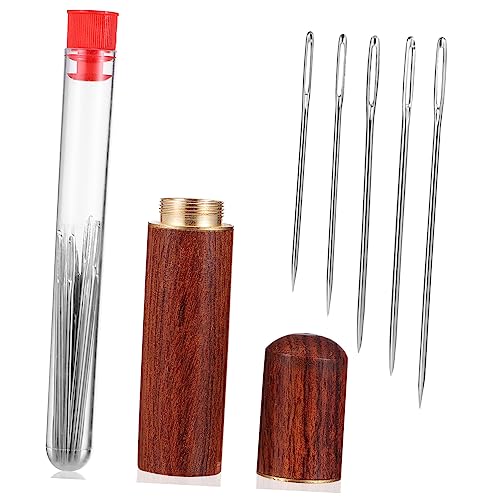 HOODANCOS Embroidery Needles Storage Case 25pc Assorted Heavy Duty Sewing Needles Ideal for Tapestry Knitting Projects