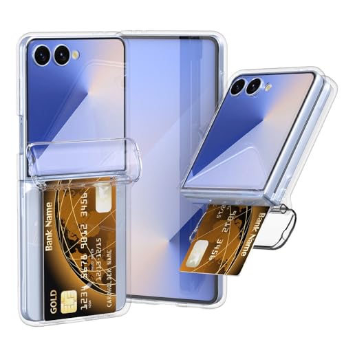 Étui porte-cartes Samsung Galaxy Z Flip7 FE transparent antichoc