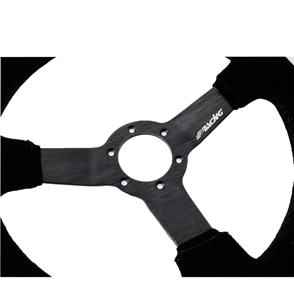Simoni Racing Volante Deportivo Carrera 320mm - Ante Negro (Deep Dish - 47mm)