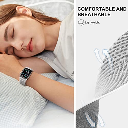 Image of 4 Pack Stretchy Solo Loop Compatible with Apple Watch Bands 38mm 40mm 41mm 42mm 44mm 45mm 46mm 49mm Women Men, Sport Nylon Elastic Straps Wristbands for iWatch Series 11 10 9 8 7 6 5 4 11 Ultra /SE 3 2